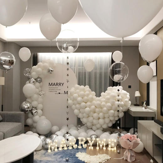 【梦幻】鲜花气球求婚布置 商品图4