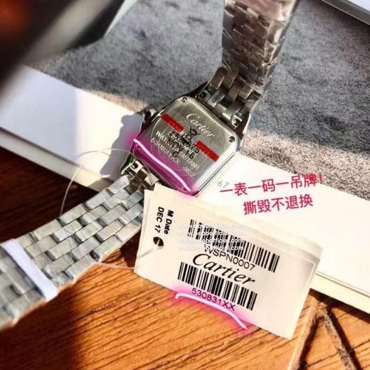 小号！高端硬货到！表圈镶嵌36颗VS1.1天然真钻，中国GTC认证，一表一卡联网可查，渠道出口订单！配弹力开口原盒！部分配件可以与正品替换共用，可专柜卸表带（需付费） 商品图7