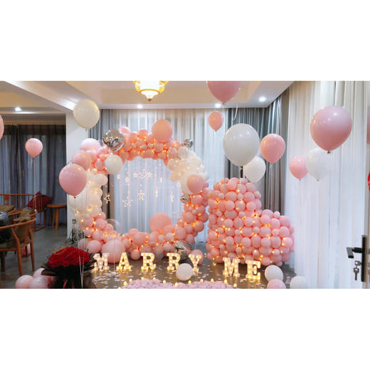 【相爱】鲜花气球求婚布置 商品图2