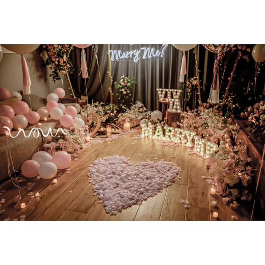 【秘密花园】鲜花气球求婚布置 商品图1