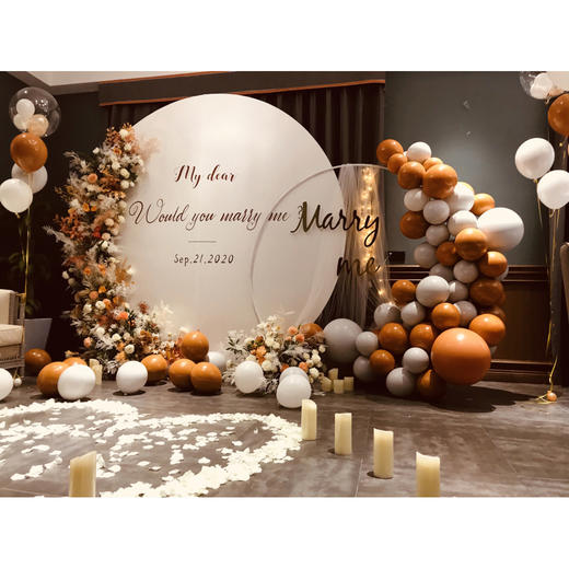 【花好月圆】鲜花气球求婚布置 商品图6