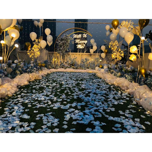 【月色缤纷】鲜花气球求婚布置 商品图1