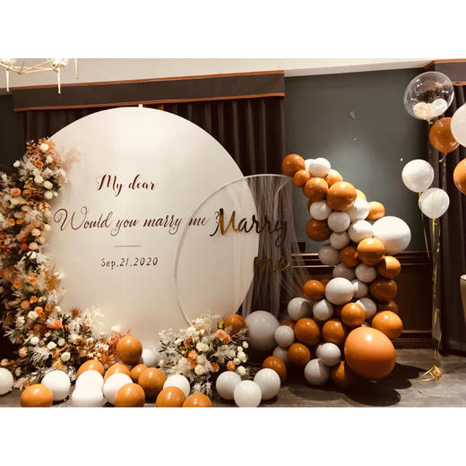 【花好月圆】鲜花气球求婚布置 商品图0