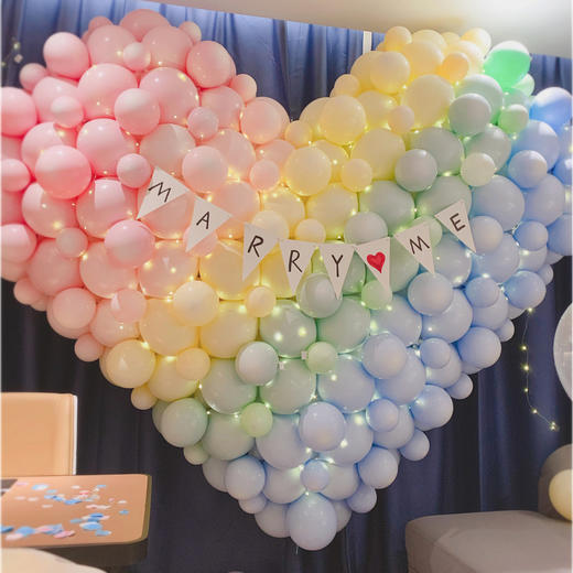 【彩虹之心】鲜花气球求婚布置 商品图4