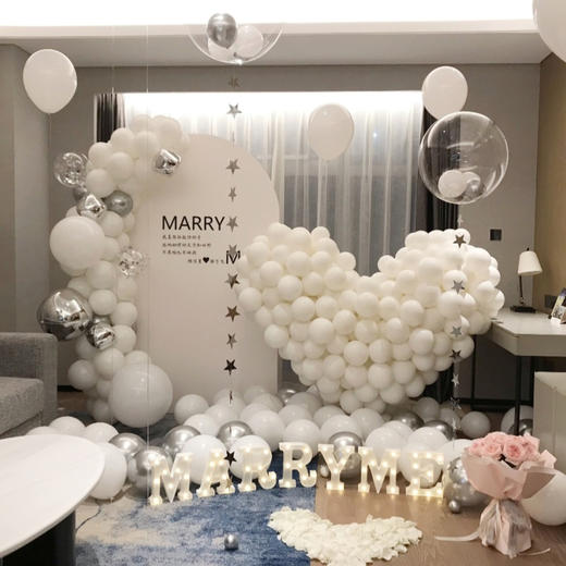 【梦幻】鲜花气球求婚布置 商品图3