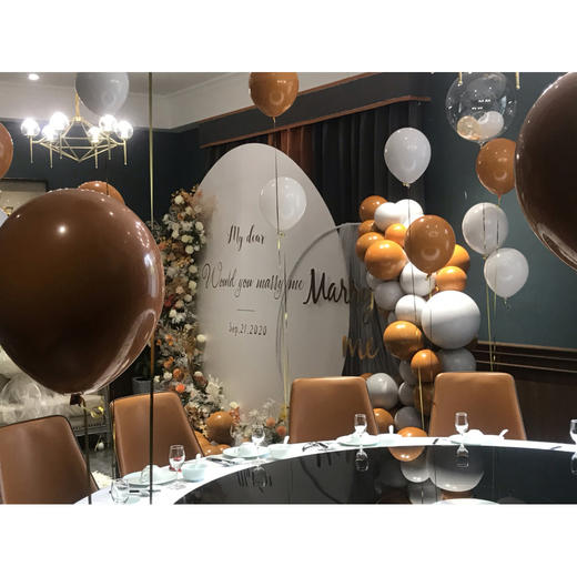 【花好月圆】鲜花气球求婚布置 商品图2