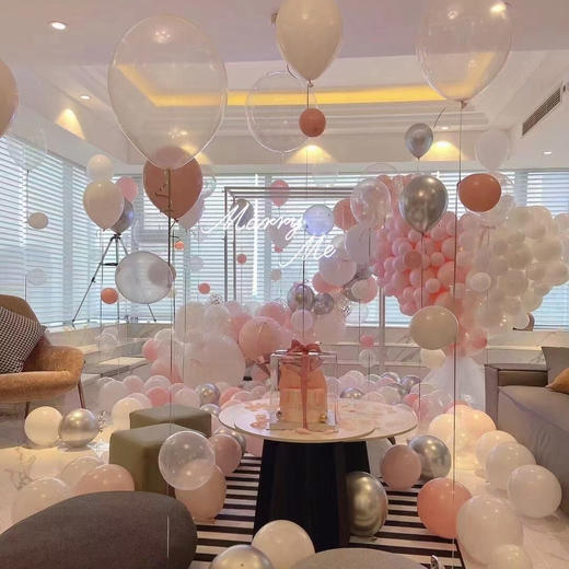 【幸福桃粉】鲜花气球求婚布置 商品图2