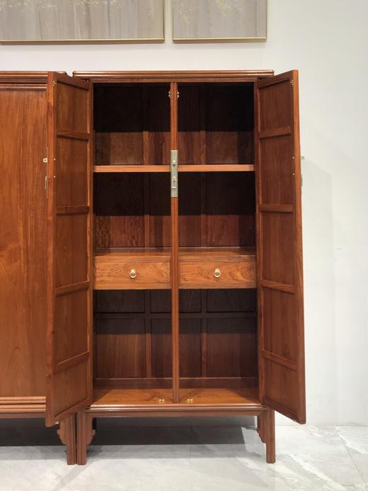 红桥红  家具严选  缅甸花梨（大果紫檀）【190瓜棱腿圆角柜】 商品图4