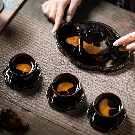 银杏木叶天目盏|一片叶子烧出天价瓷器，失传700年非遗绝技 商品图1