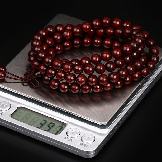 六鑫珠宝 印度小叶紫檀满金星紫檀108颗8mm佛珠手串 高油密老料 商品图2