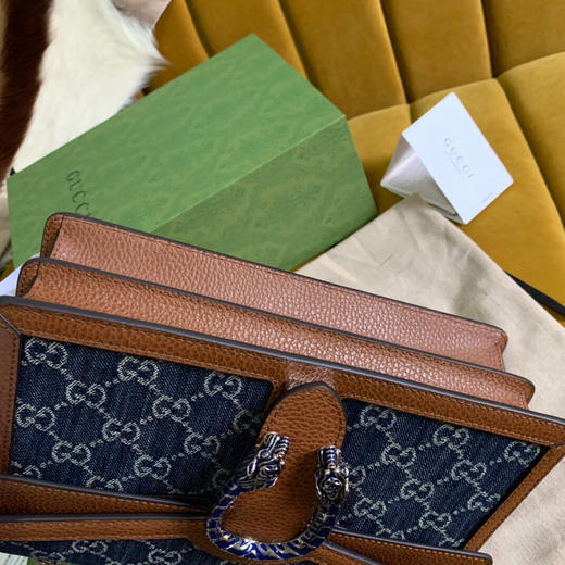 夏日特惠💰1400【原厂皮】原单古驰400249牛仔布系列酒神中号 商品图4