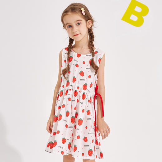 龙之涵 中大童无袖连衣裙 全棉连衣裙中大女童法式连衣裙 商品图6