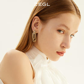 ZEGL设计师山茶花系列花朵流苏耳环女vintage轻奢耳钉小众耳饰品
