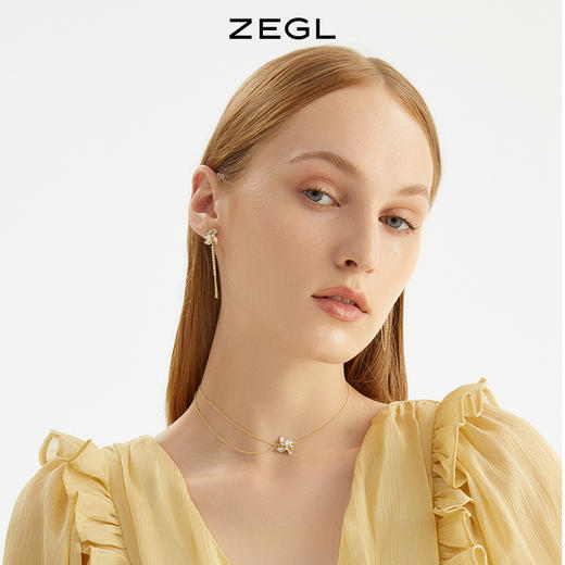 ZEGL设计师风的童话流苏风车耳环女气质耳钉925银针耳饰一款两戴 商品图4