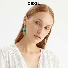 ZEGL亚克力幻想少女耳环女夏季小众气质耳坠耳钉925银针网红耳饰
