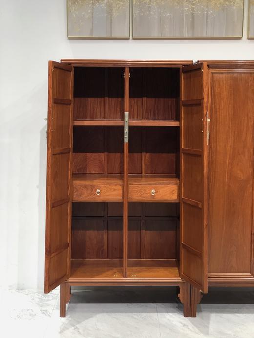 红桥红  家具严选  缅甸花梨（大果紫檀）【190瓜棱腿圆角柜】 商品图3