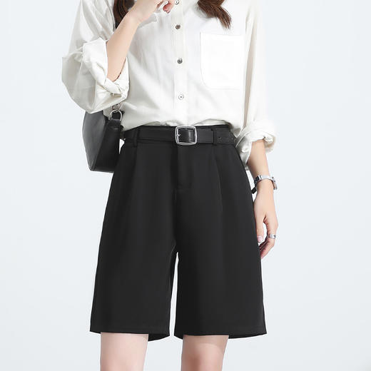 【两条省20元】【“能吃肉”的西装五分裤】高腰宽松，清凉滑爽西装中裤，显瘦显高阔腿五分裤 商品图3