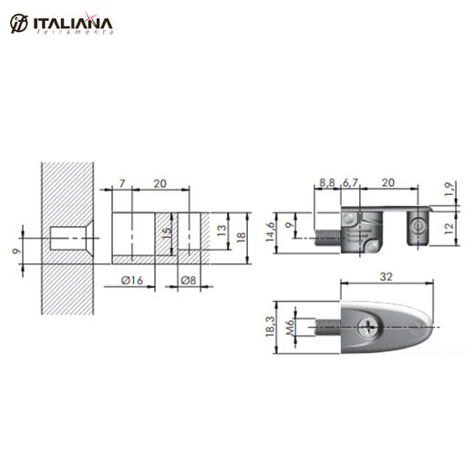 ELEFANT 一体式 柜体连接件 商品图3
