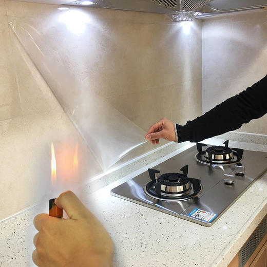 透明厨房防油污贴纸 瓷砖墙纸自粘灶台贴纸厨房用品 商品图0