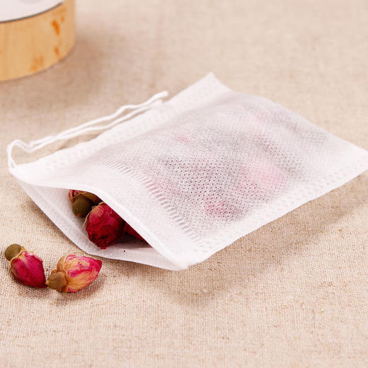 【100个装】过滤袋茶包袋泡茶叶煲汤煎药中药调料卤料袋子一次性抽线无纺布袋餐饮用具 商品图3