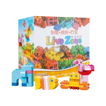 【赠品】小木牛创意缤纷百变积木