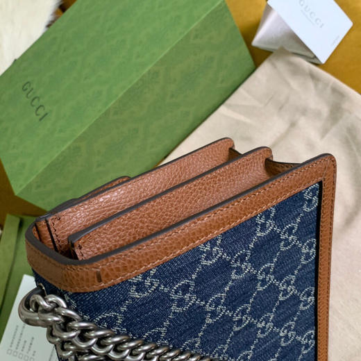 夏日特惠💰1400【原厂皮】原单古驰400249牛仔布系列酒神中号 商品图3