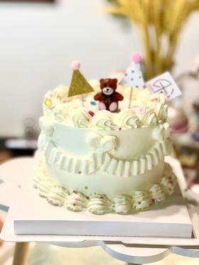 4寸 复古风卡通蛋糕