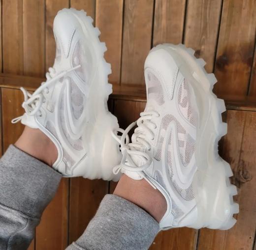 西村名物2021夏新款网面女款老爹鞋ins厚底果 冻底X21AM16001 商品图2