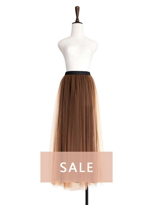 TYNVIE 轻盈梦幻纱裙 - 焦糖色 商品图0