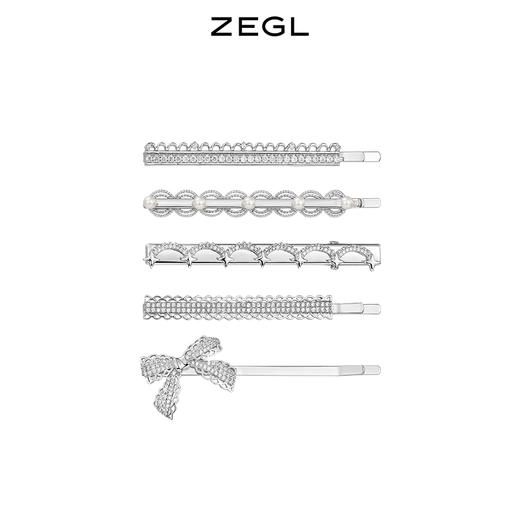 ZEGL设计师蝴蝶结发夹女夏冷淡风发卡一字夹侧边边夹发饰套装组合 商品图1