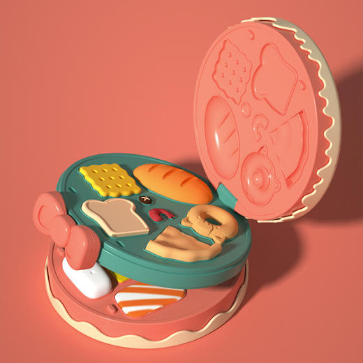 【六面造型蛋糕彩泥机】儿童双层三层蛋糕汉堡机，各种食物、动物磨具，欢乐不停，蛋糕盒装满满仪式感 商品图5