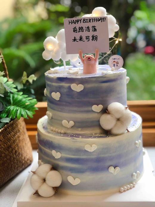 双层猪猪奶油蛋糕 下单前请仔细阅读商品详情 商品图1