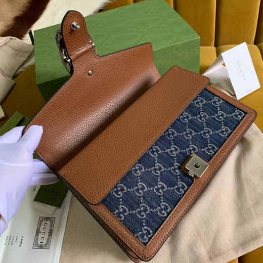 夏日特惠💰1400【原厂皮】原单古驰400249牛仔布系列酒神中号 商品图6