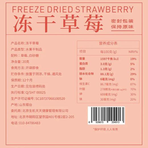全食物日记 S29冻干草莓20g *4袋 商品图2