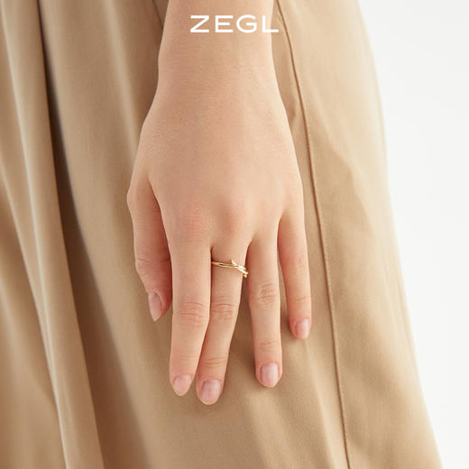 ZEGL素圈缠绕戒指女ins潮小众设计轻奢简约冷淡风食指戒气质指环 商品图3