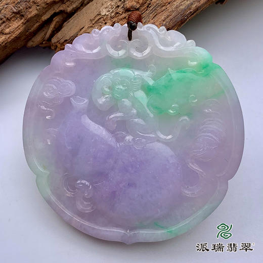 派瑞翡翠 翡翠挂件 糯种 绿色 商品图1