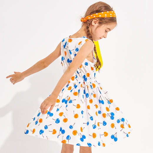 龙之涵 中大童无袖连衣裙 全棉连衣裙中大女童法式连衣裙 商品图7