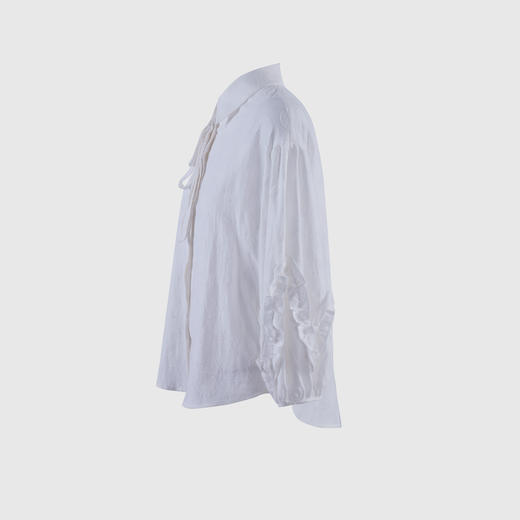 复古港味袖木耳边百搭衬衣 商品图1