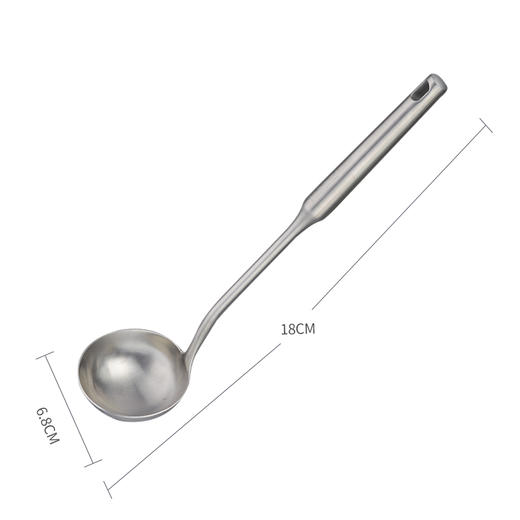 美思工房304不锈钢火锅汤勺漏勺捞勺加厚长柄勺子家用 商品图3
