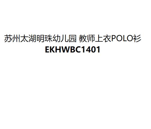 苏州太湖明珠幼儿园 教师上衣POLO衫* 商品图0