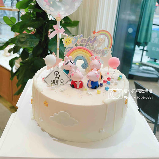 小猪の一家——儿童佩奇卡通生日蛋糕 商品图1