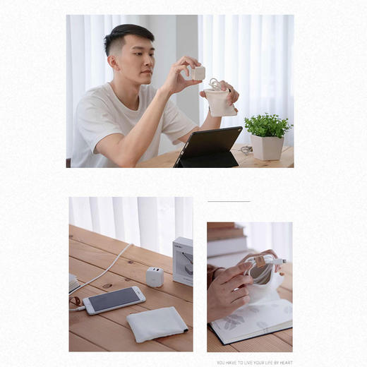 单手即开轻奢羊皮 数码配件收纳包 商品图5