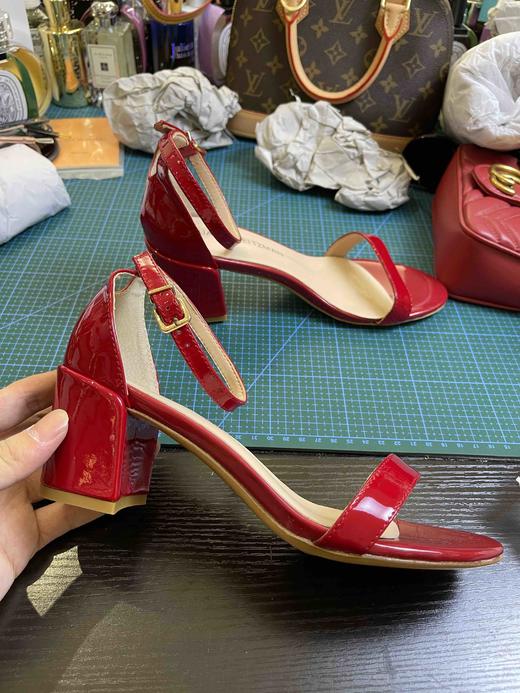 SW绝美酒红经典凉鞋，原价350，真皮大底，牛漆皮，孤品清仓，37码 商品图3