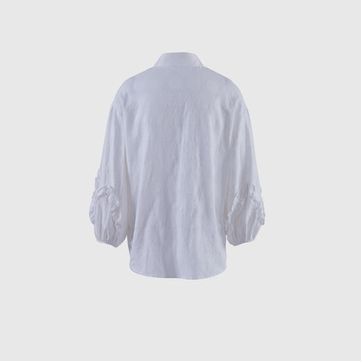 复古港味袖木耳边百搭衬衣 商品图2