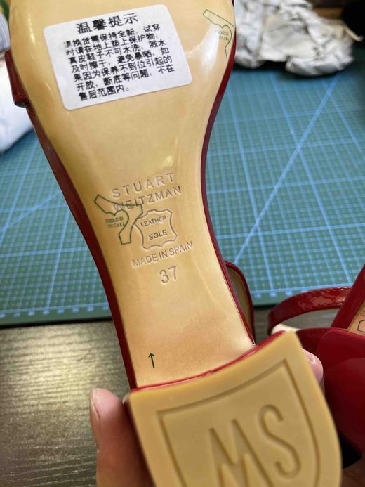 SW绝美酒红经典凉鞋，原价350，真皮大底，牛漆皮，孤品清仓，37码 商品图7