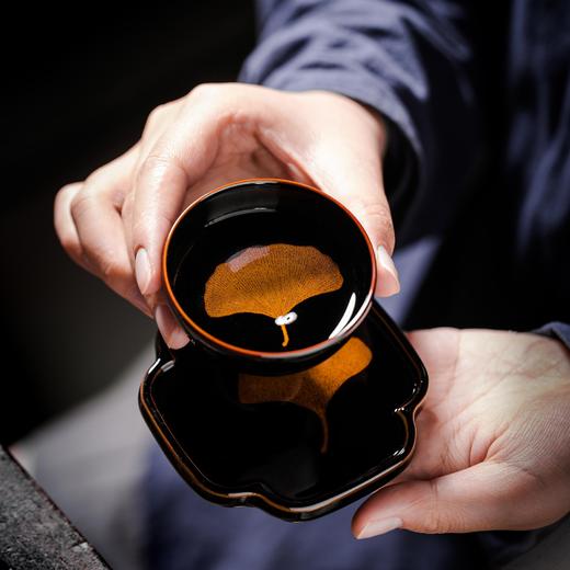 银杏木叶天目盏|一片叶子烧出天价瓷器，失传700年非遗绝技 商品图0