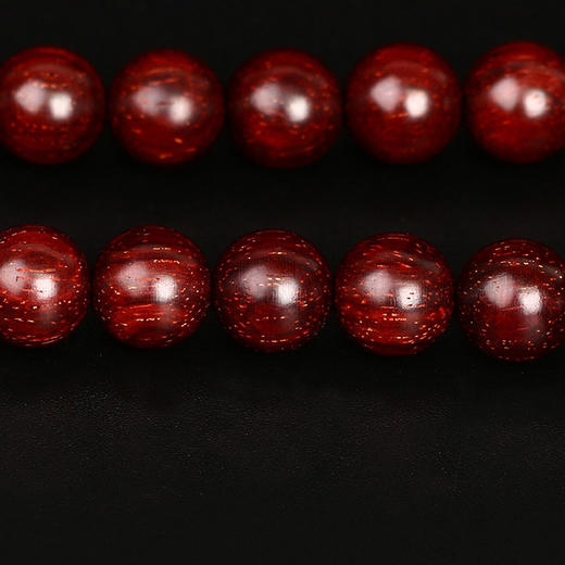 六鑫珠宝 印度小叶紫檀满金星紫檀108颗8mm佛珠手串 高油密老料 商品图1