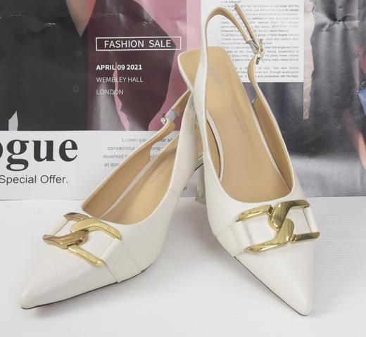 西村名物2021年新款尖头后空小跟时装女凉鞋T21AH15631 商品图2