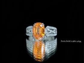 「几何」芬达石戒指