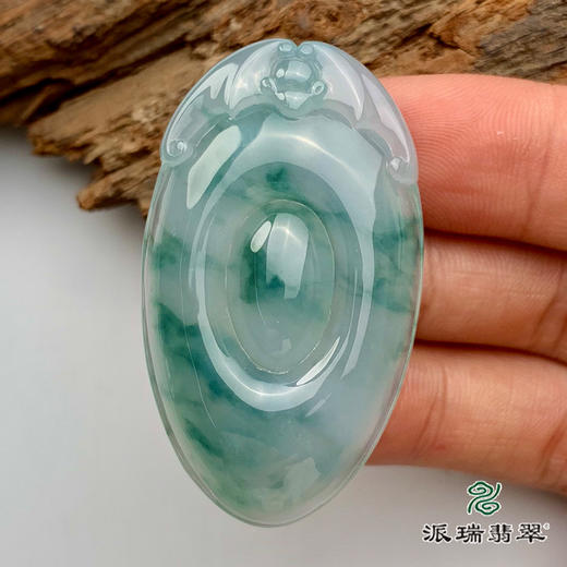 派瑞翡翠 翡翠挂件 糯种 飘花 商品图2
